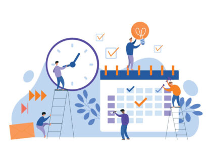 illustration of a company using a productivity calendar